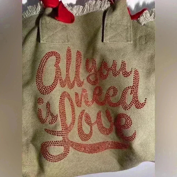 Hipchik Couture Canvas tote bag All You Need is Love - Picture 4 of 14